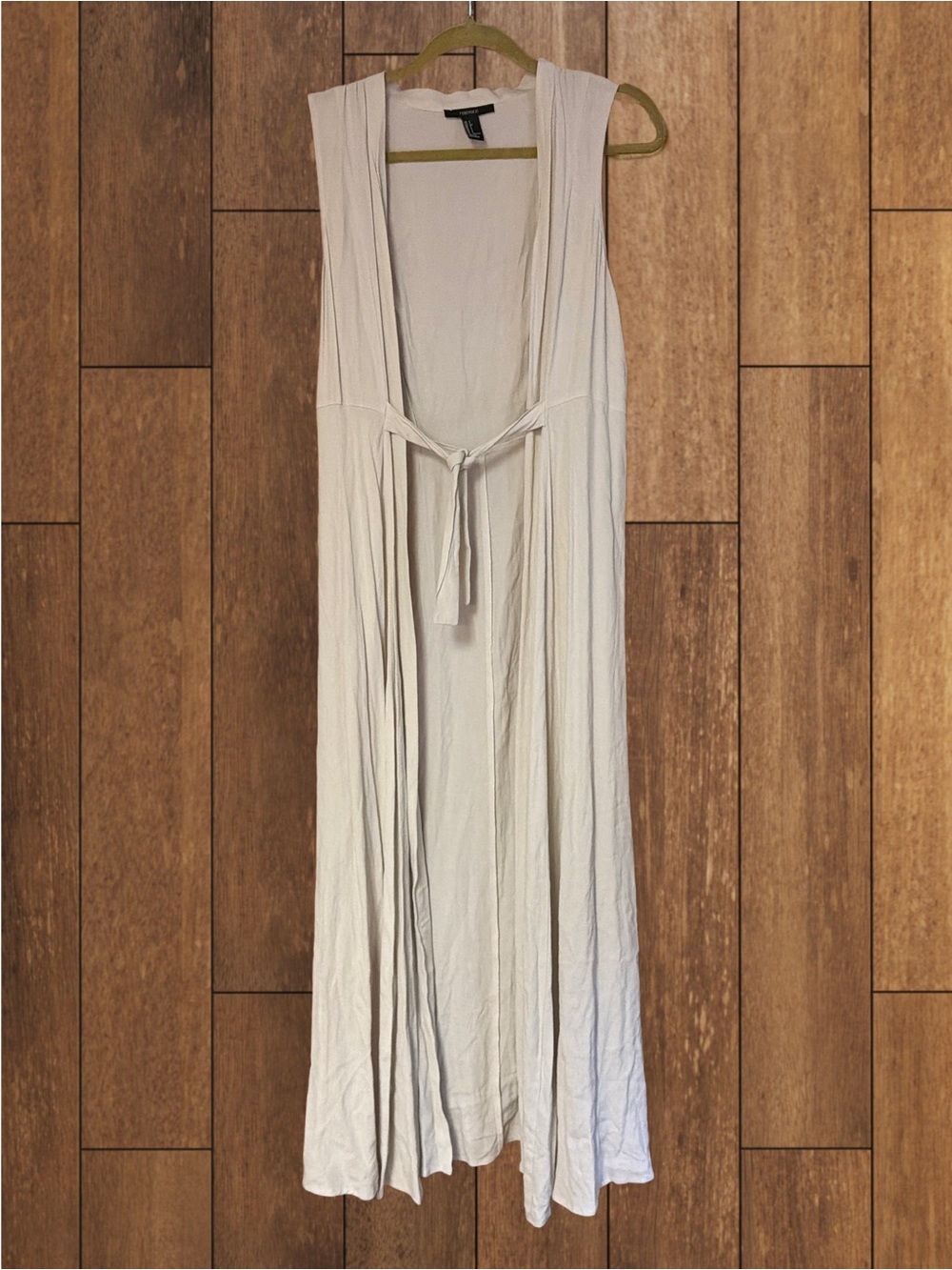 Lightweight Sleeveless Duster Pale Grey LIKE NEW SMALL